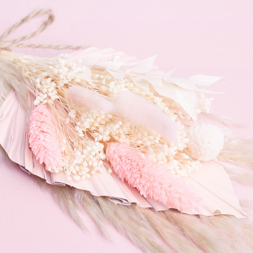 Dried Palm Spear Bouquet (Pink & Pampas)