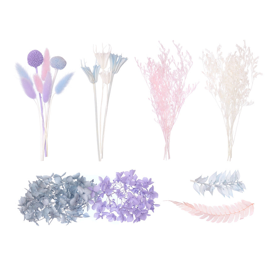 Deluxe Dried Flower Box (Cool Blues, Lilac, Pink & White)