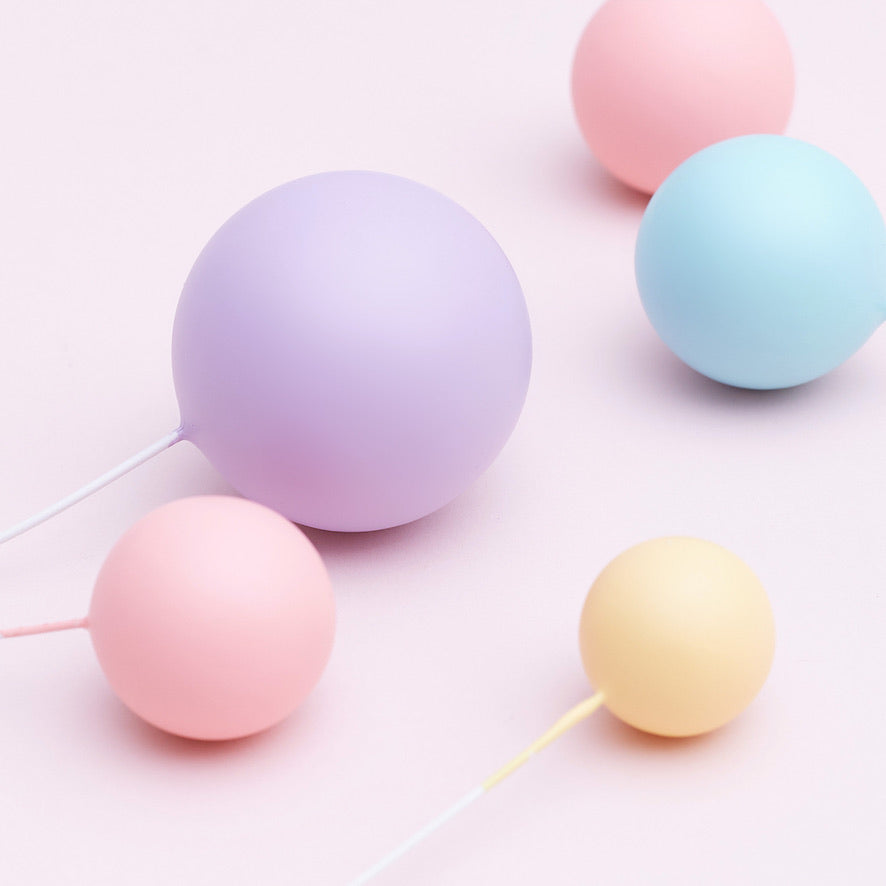 32 Pieces Cake Decorating Ball Sets - Lilac, Light Pink, Lemon & Light Blue (Mixed Colour Bundle 9)