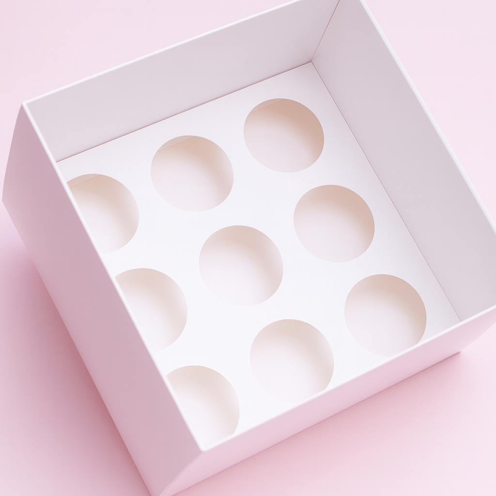 Extra Tall Premium Cupcake Boxes – Pack of 5 with Clear Lids (9 Holes)