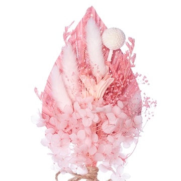 Dried Palm Spear Bouquet (Pink, Glitter & White)