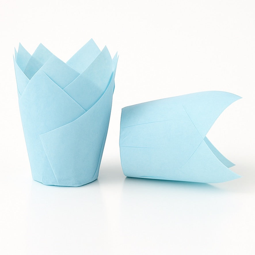 Tulip Cupcake Liners – 50 Pack (Light Blue)