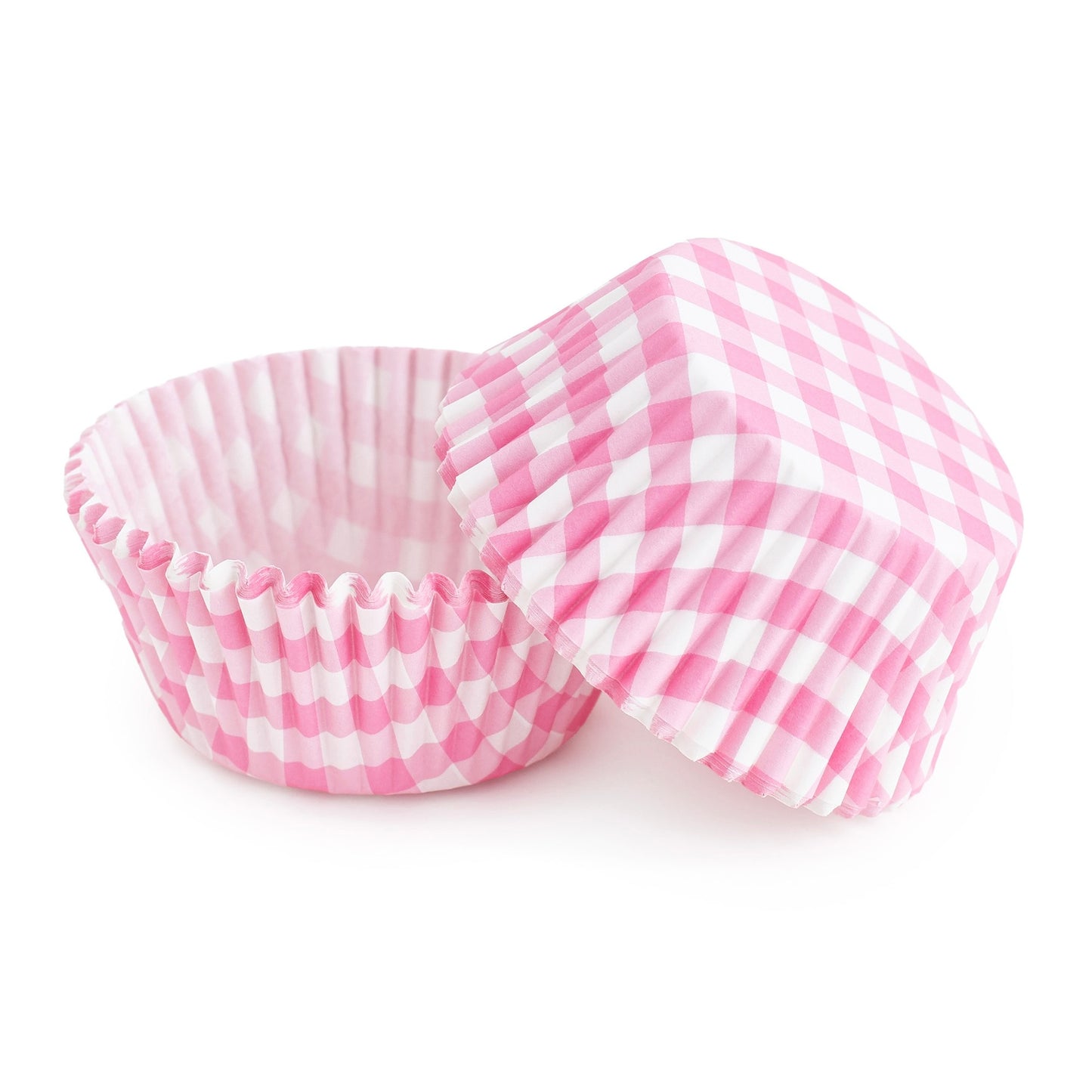 100-Pack Funky Cupcake Cases (Pink Gingham)