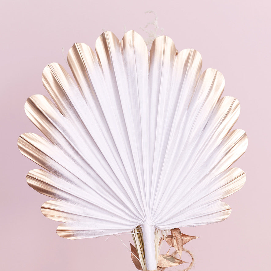 Shell Palm Bouquet (Gold & White)