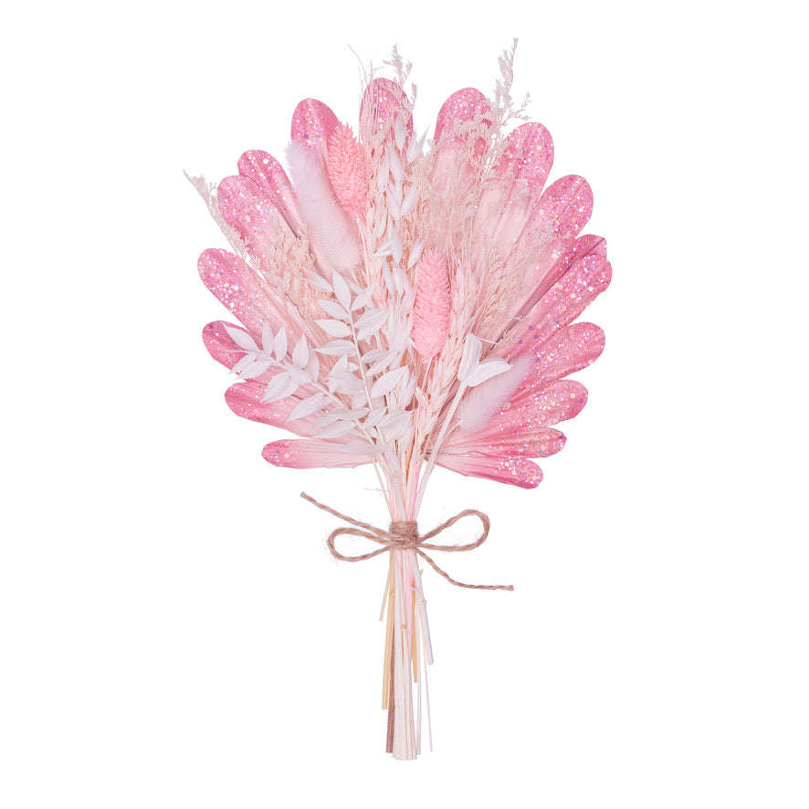 Shell Palm Bouquet (Pink Glitter)