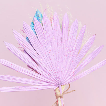 Dried Sun Palm Bouquets (with Palm Spear) (Rainbow Sherbet)