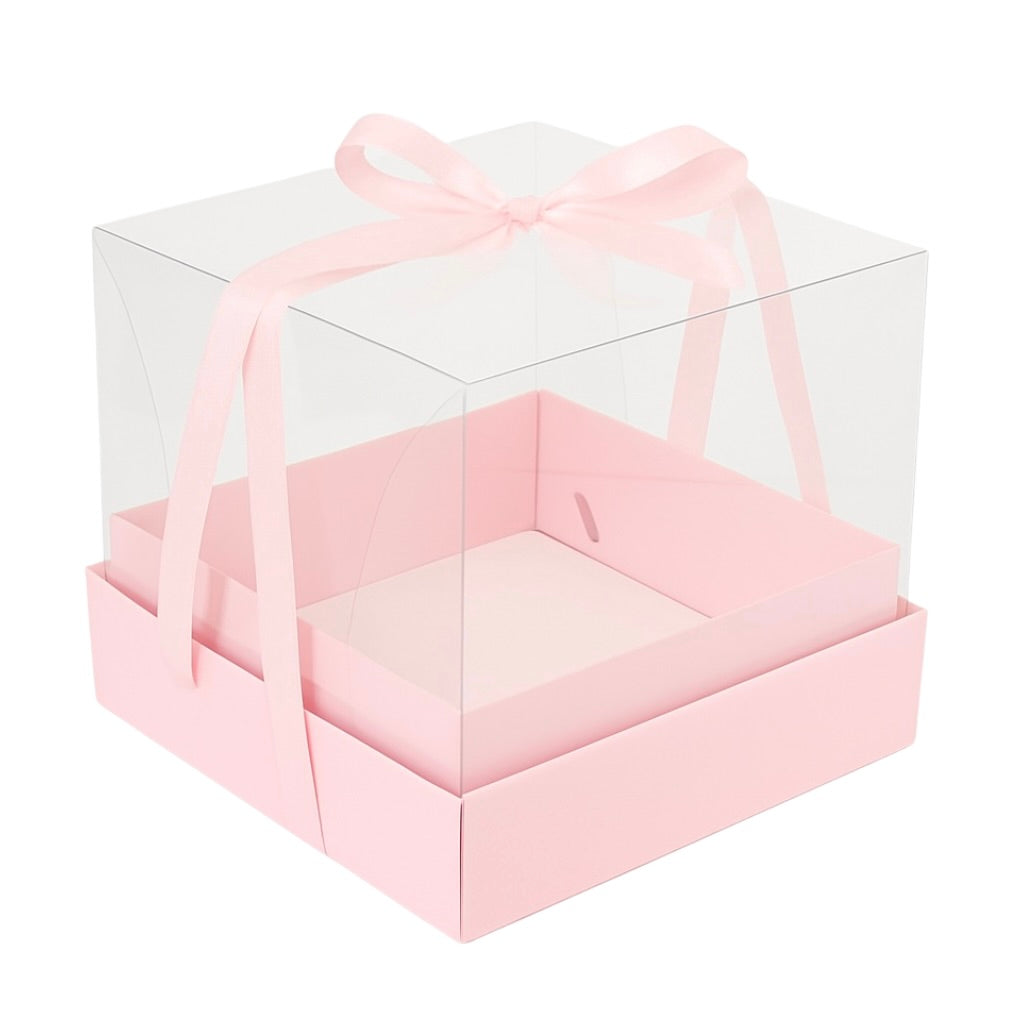 Mini Cake/Bento Cake Board & Box Sets (Light Pink)