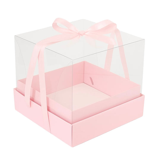 Mini Cake/Bento Cake Board & Box Sets (Light Pink)