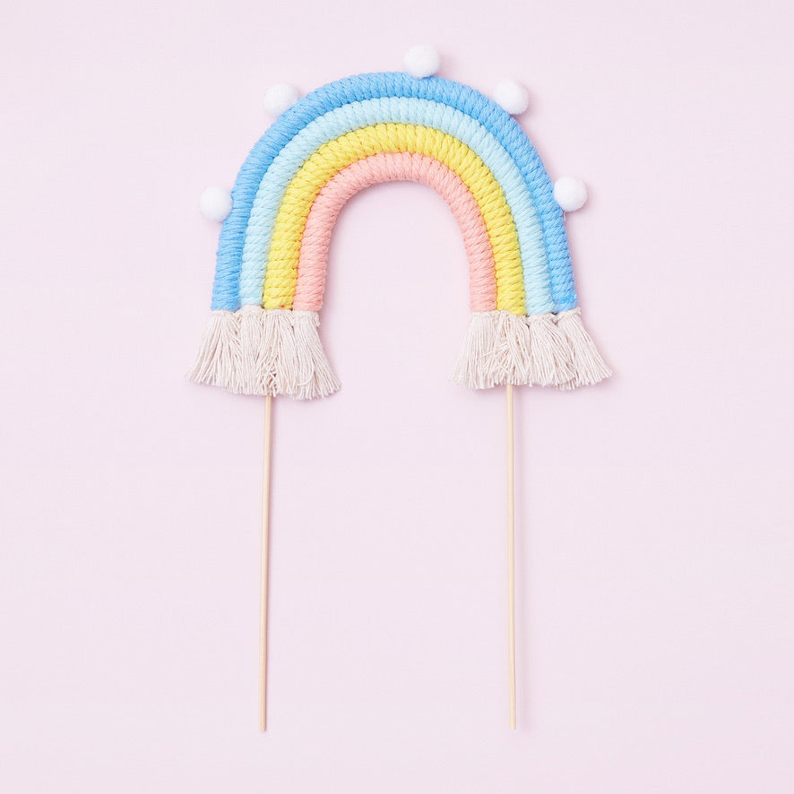 Rainbow Cake Toppers (Medium) (Pastel Blues)