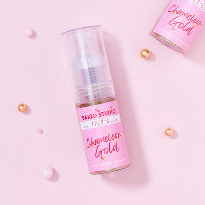 Edible Glitter Dust - 10g Pump Bottle (Chameleon Gold)