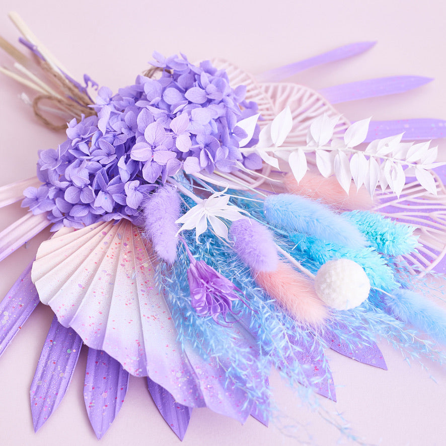 Dried Sun Palm Bouquets (with Palm Spear & Gingko Leaves) (Mermaid)