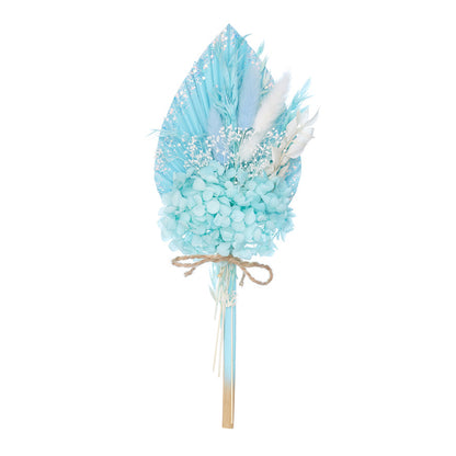Dried Palm Spear Bouquet (Ice Blue Glitter)