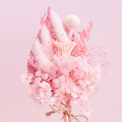 Dried Palm Spear Bouquet (Pink, Glitter & White)