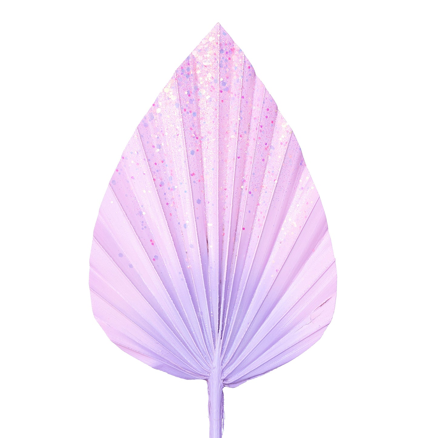 Decorated Dried Palm Spear (Candy Pink & Purple Ombre Glitter)