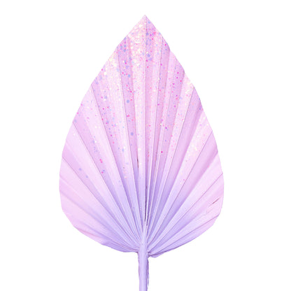 Decorated Dried Palm Spear (Candy Pink & Purple Ombre Glitter)