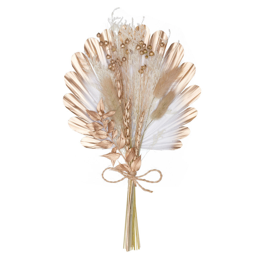 Shell Palm Bouquet (Gold & White)