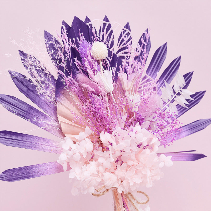 Dried Sun Palm Bouquets (with Palm Spear & Gingko Leaves) (Fairytale)