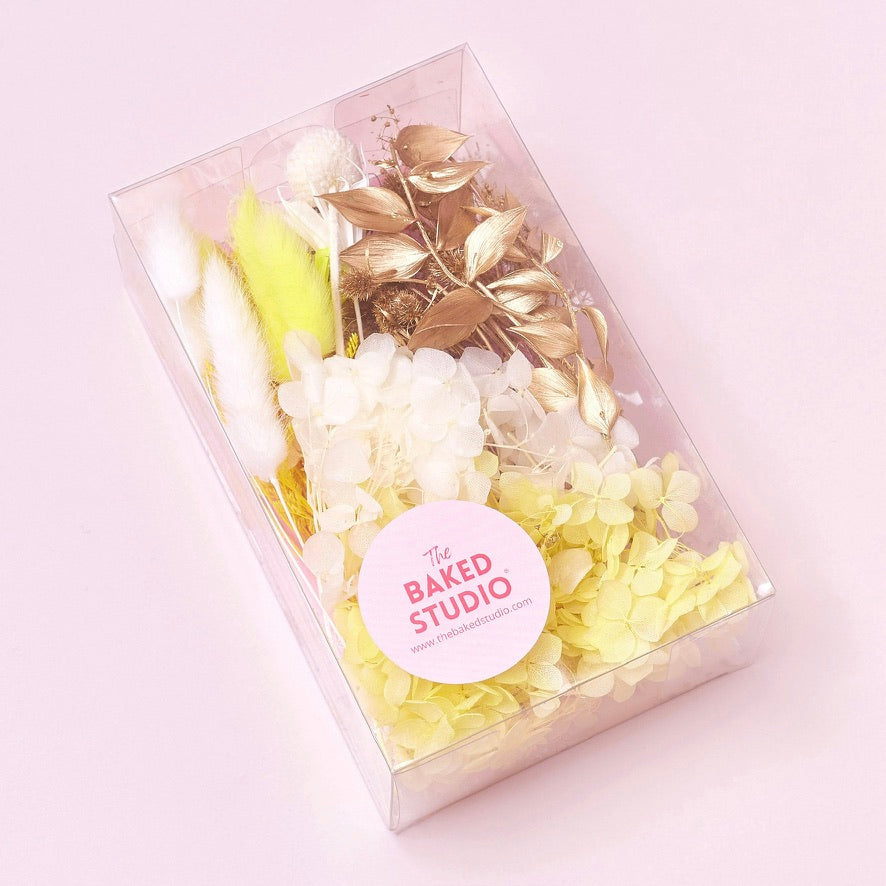 Deluxe Dried Flower Box (Yellow, Lemon, Gold & White)