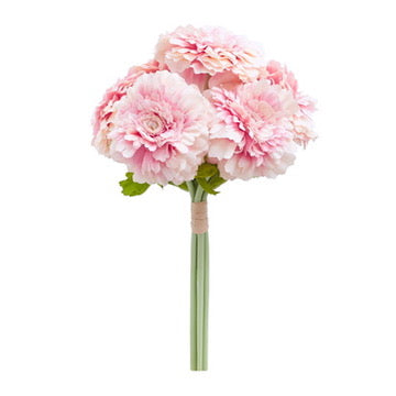 Chrysanthemum Artificial Silk Flower Bouquet (Strawberries & Cream)