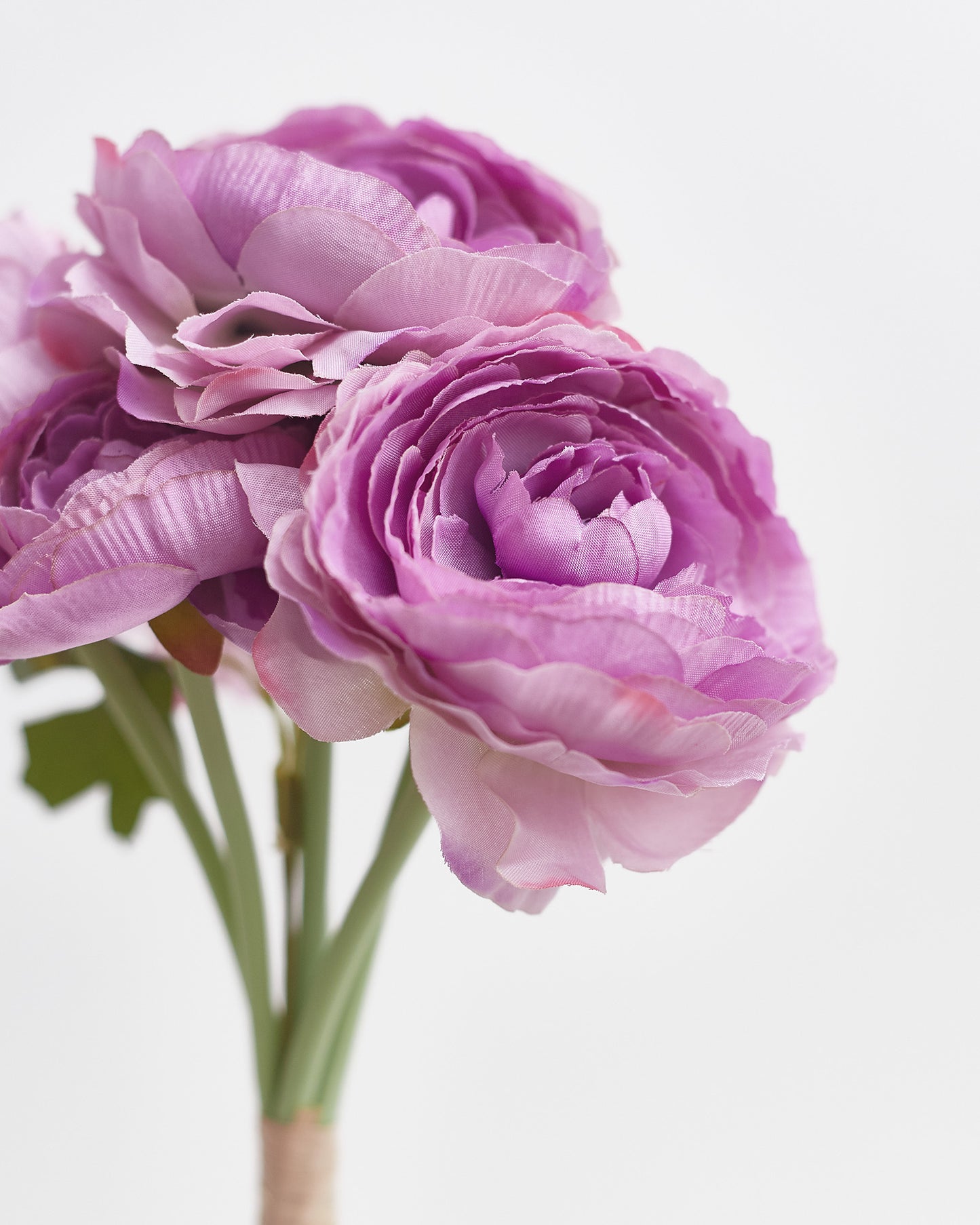 Ranunculus Artificial Silk Flower Bouquet (Light Purple)