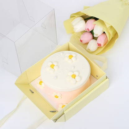 Mini Cake/Bento Cake Board & Box Sets (Lemon)
