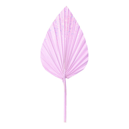 Decorated Dried Palm Spear (Candy Pink Glitter)