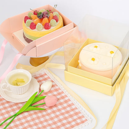Mini Cake/Bento Cake Board & Box Sets (Lemon)