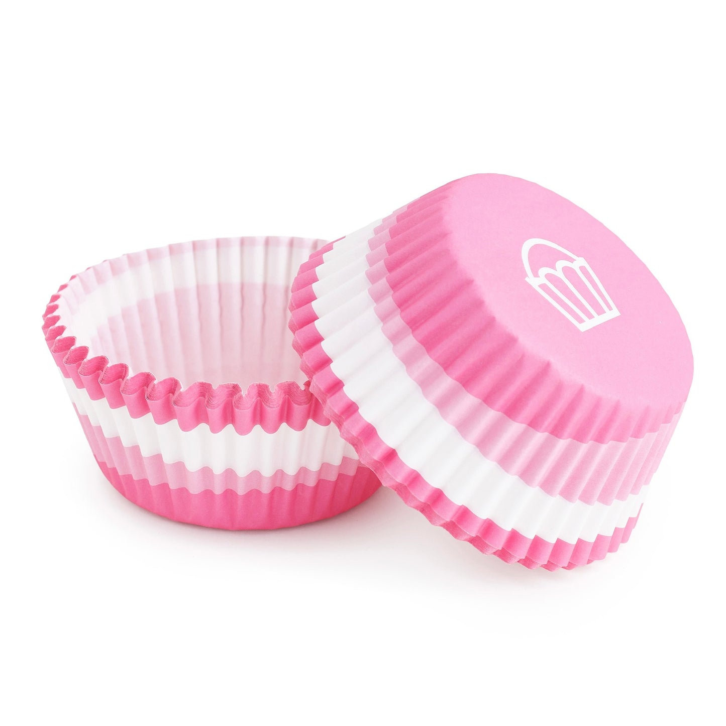 100-Pack Funky Cupcake Cases (Pink & White)