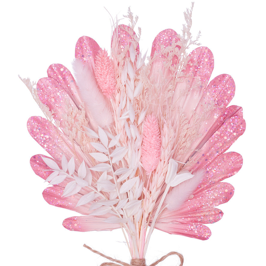 Shell Palm Bouquet (Pink Glitter)