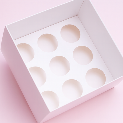 Extra Tall Premium Cupcake Boxes – Pack of 5 with Clear Lids (9 Holes)