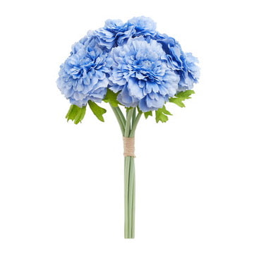 Chrysanthemum Artificial Silk Flower Bouquet (Sky Blue)