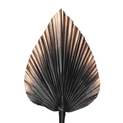 Decorated Dried Palm Spear (Black & Gold Ombre)