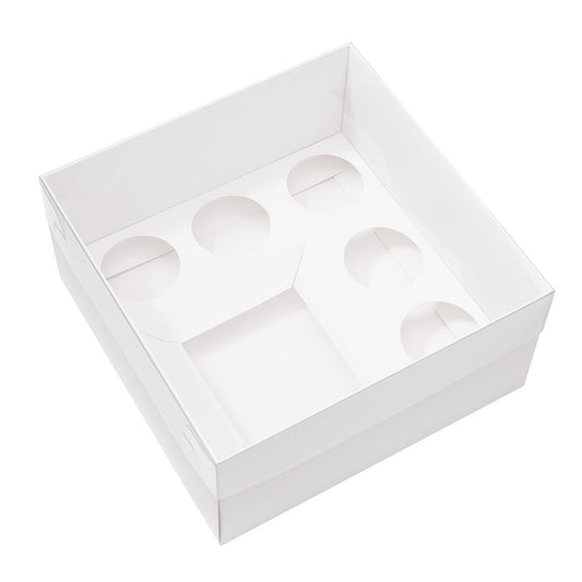Extra Tall Premium Bento Boxes – Pack of 5 with Clear Lids (5 Holes)