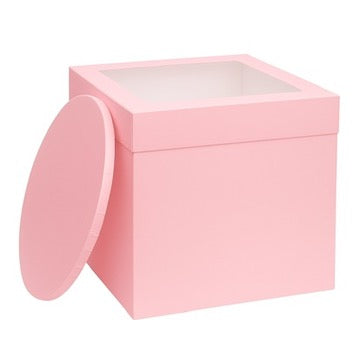 Pink Mid Sheen Cake Drum & Windowed Box Set