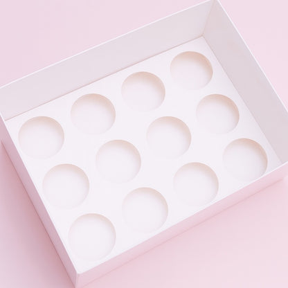 Extra Tall Premium Cupcake Boxes – Pack of 5 with Clear Lids (12 Holes)