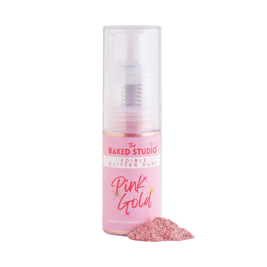 Edible Glitter Dust - 10g Pump Bottle (Pink Gold)