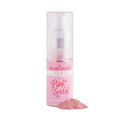 Edible Glitter Dust - 10g Pump Bottle (Pink Gold)