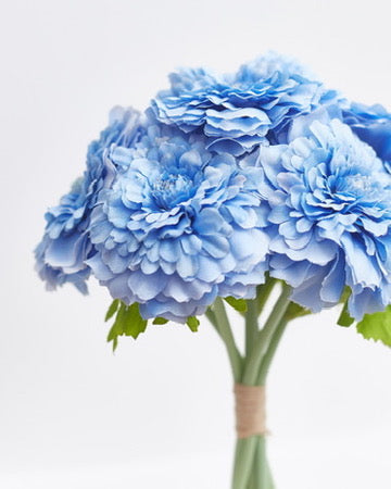 Chrysanthemum Artificial Silk Flower Bouquet (Sky Blue)