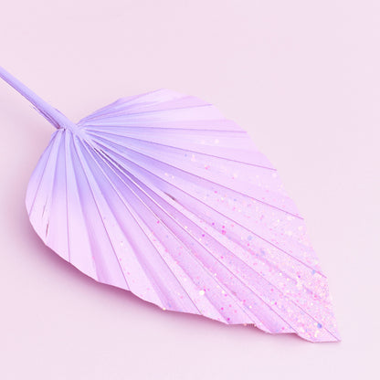 Decorated Dried Palm Spear (Candy Pink & Purple Ombre Glitter)