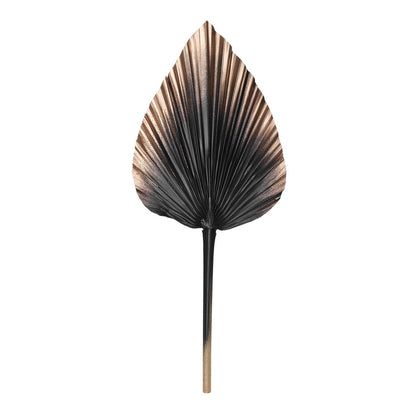Decorated Dried Palm Spear (Black & Gold Ombre)