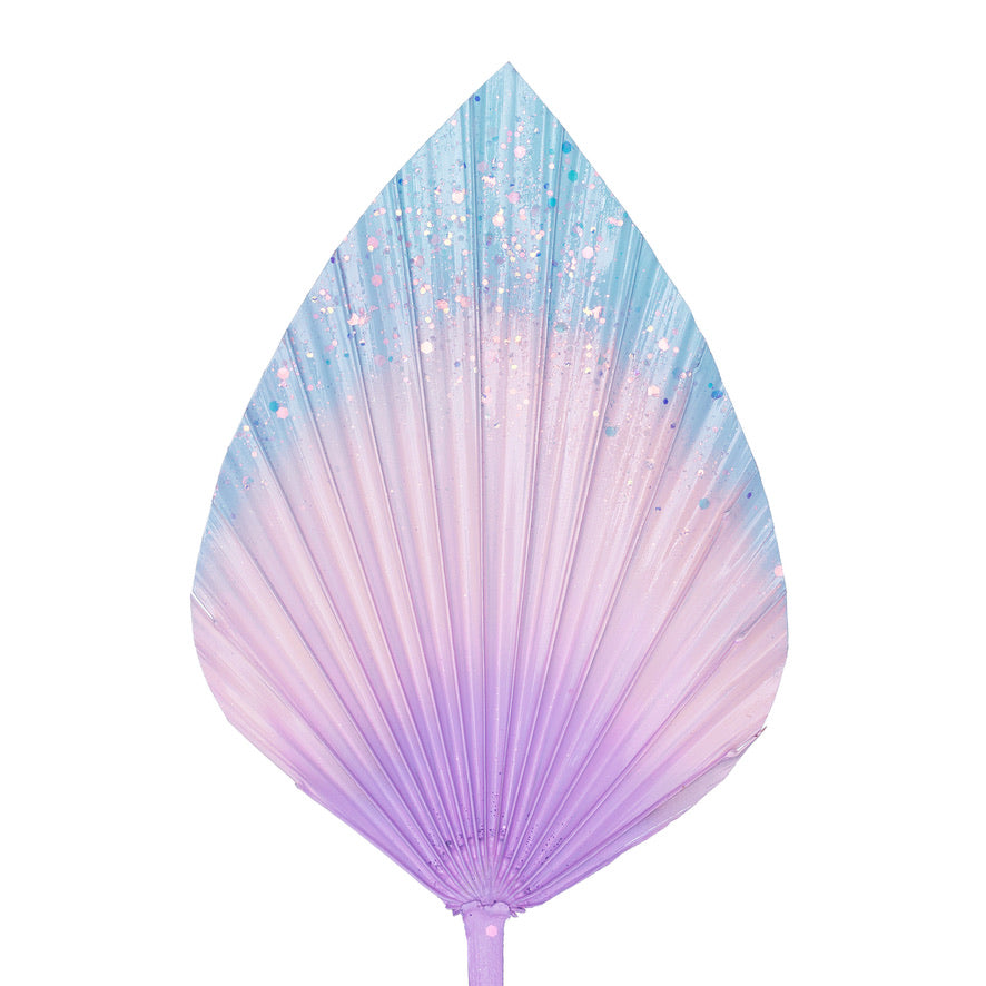 Decorated Dried Palm Spear (Multi Glitter Ombre)