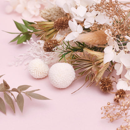 Deluxe Dried Flower Box (Sage, Gold & White)