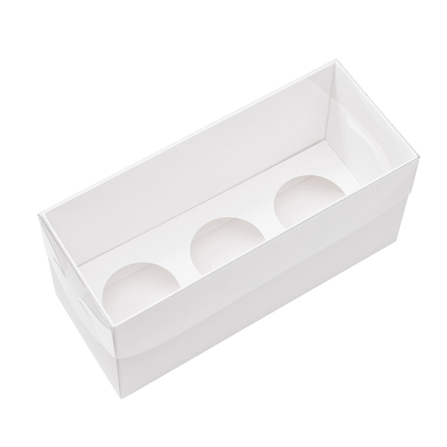 Extra Tall Premium Cupcake Boxes – Pack of 5 with Clear Lids (3 Holes)