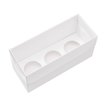 Extra Tall Premium Cupcake Boxes – Pack of 5 with Clear Lids (3 Holes)