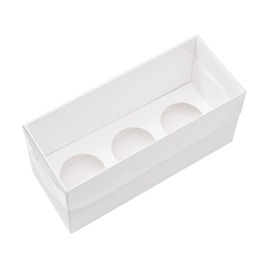 Extra Tall Premium Cupcake Boxes – Pack of 5 with Clear Lids (3 Holes)
