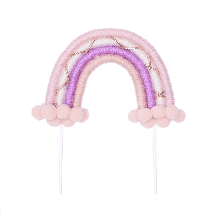 Rainbow Cake Toppers (Small) (Pink, Purple & Gold)
