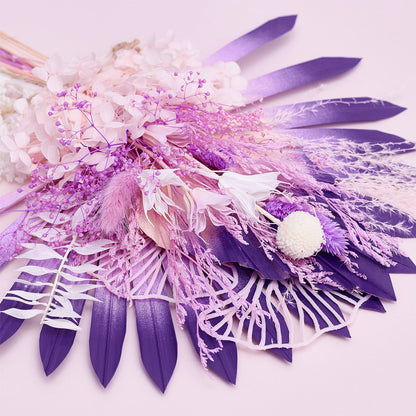 Dried Sun Palm Bouquets (with Palm Spear & Gingko Leaves) (Fairytale)