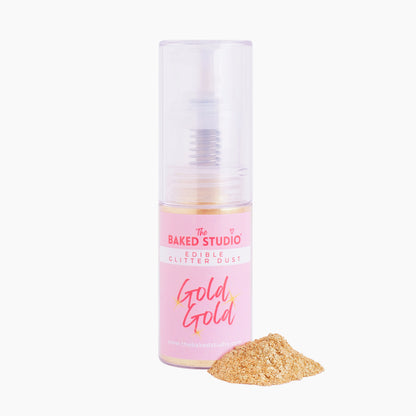 Edible Glitter Dust - 10g Pump Bottle (Gold Gold)