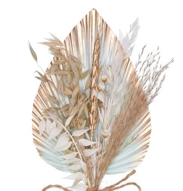 Dried Palm Spear Bouquet (Sage & Gold)