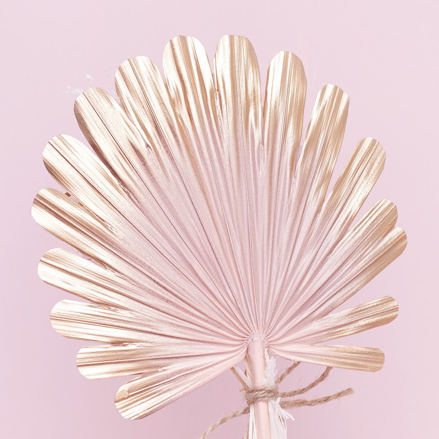 Shell Palm Bouquet (Pink, Gold & White)